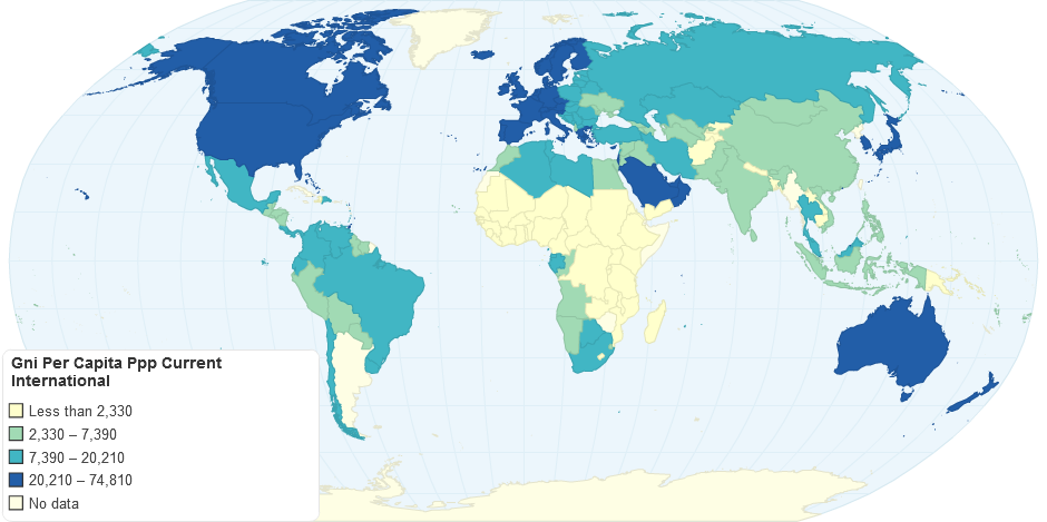 Gni Per Capita Ppp Current International 2007