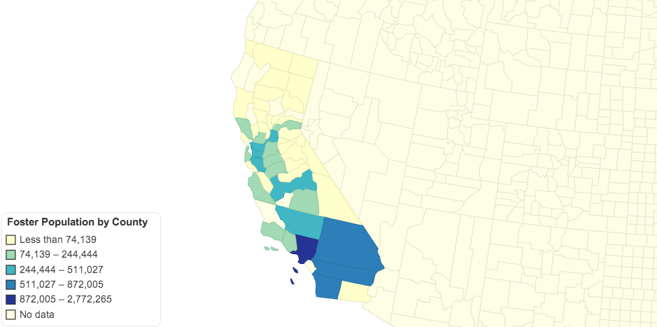 Foster Population by County