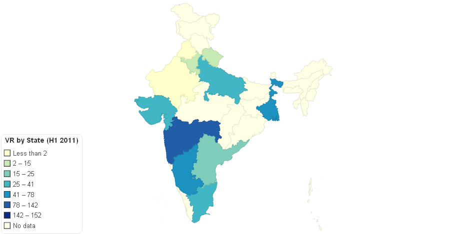 VR by State (H1 2011)