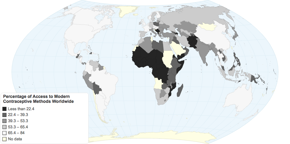 Access to Modern Contraceptive Methods Worldwide