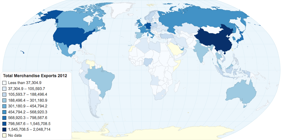 Total Merchandise Exports 2012