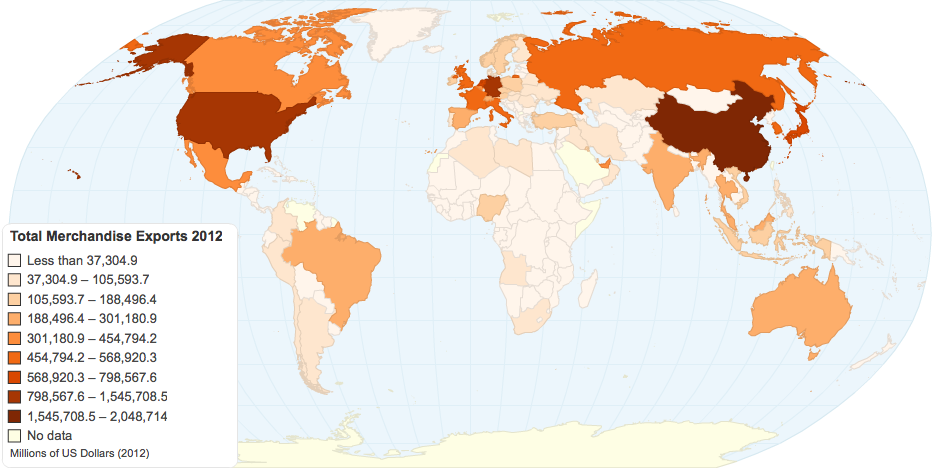 Total Merchandise Exports 2012