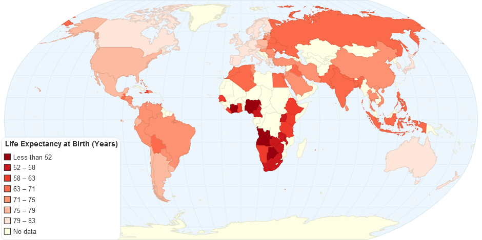 Life Expectancy at Birth (2011)