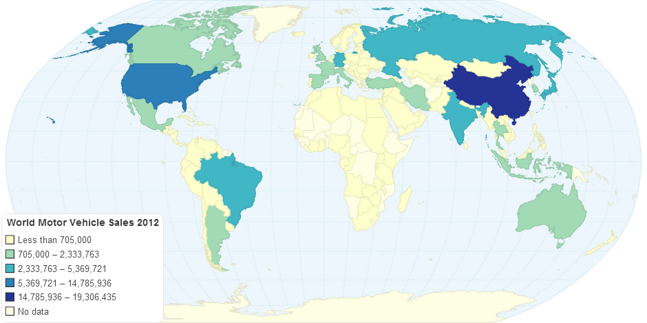 World Motor Vehicle Sales 2012