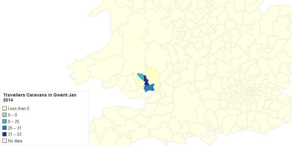 Travellers Caravans in Gwent Jan 2014