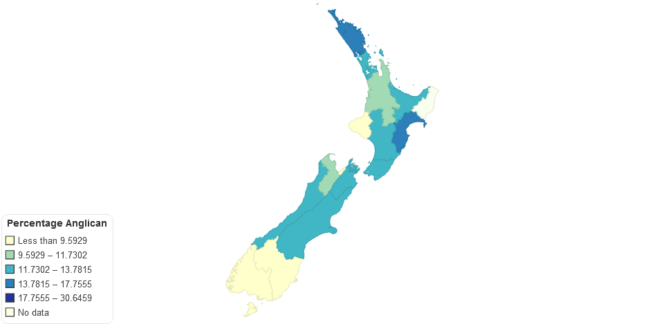 Percentage Anglican