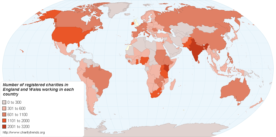 Where English and Welsh Charities Work Around the Globe