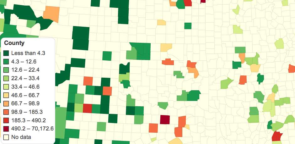 County Population density