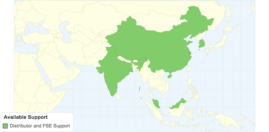 Allied Machine Asia Sales Regions