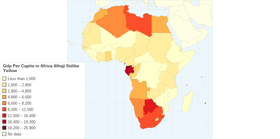 Gdp Per Capita in Africa Alhaji Sidibe Yellow