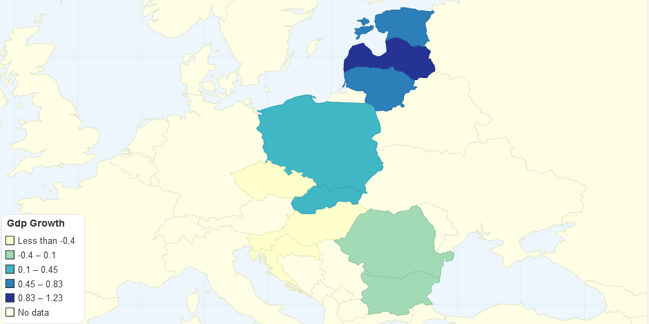 Gdp Growth Eastern European Countries in 2012