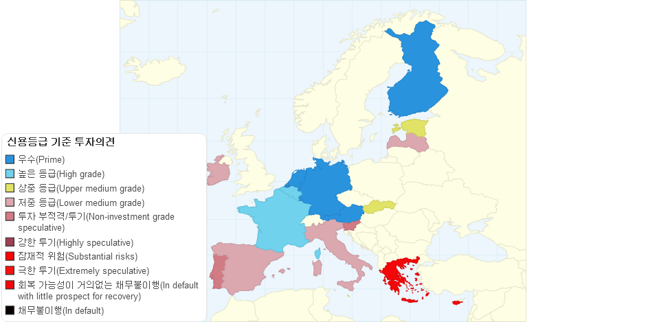 유로존 국가 신용등급(Moody's 기준)