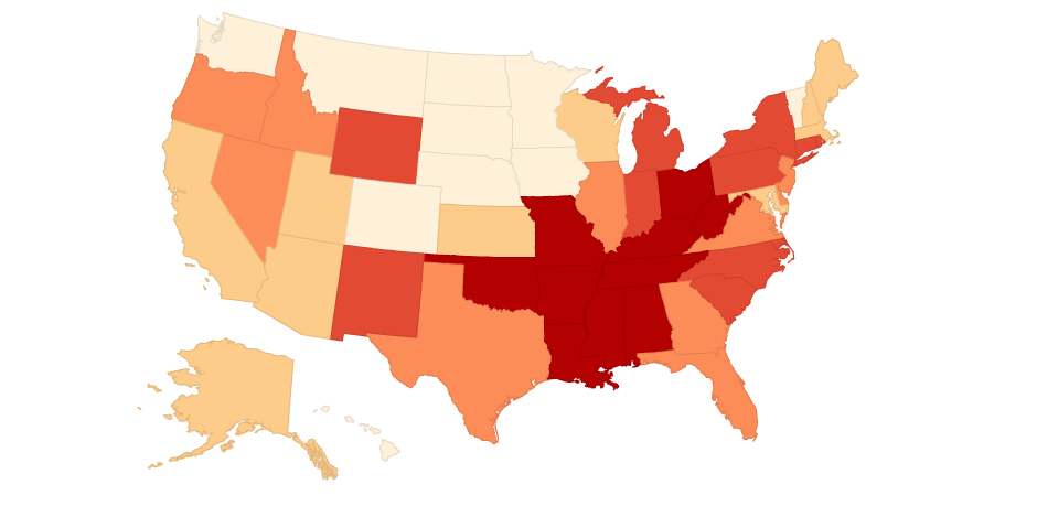 State Ranks by Well-Being and Life Evaluation