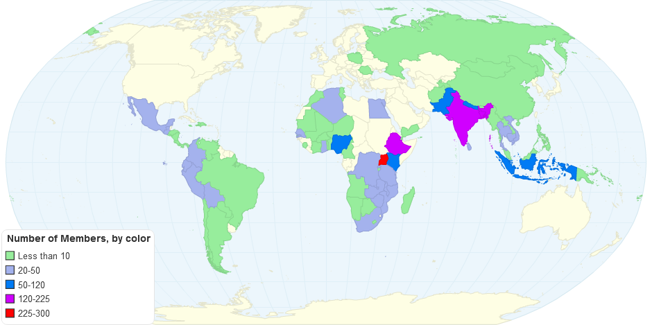 SecureNutrition Members in IDA, Blend, and IBRD Countries