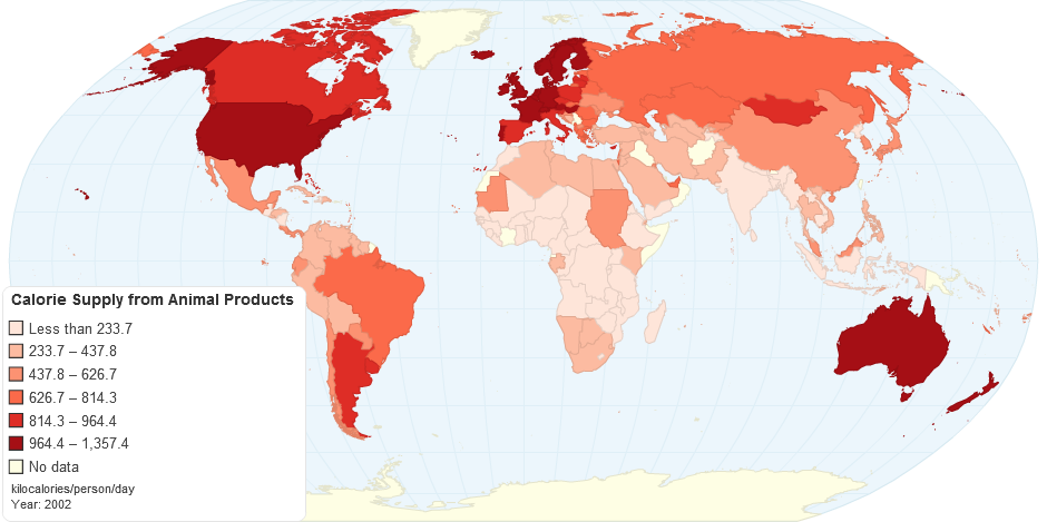 Calorie Supply Per Capita from Animal Products