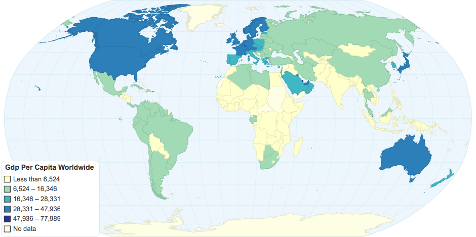 Gdp Per Capita Worldwide