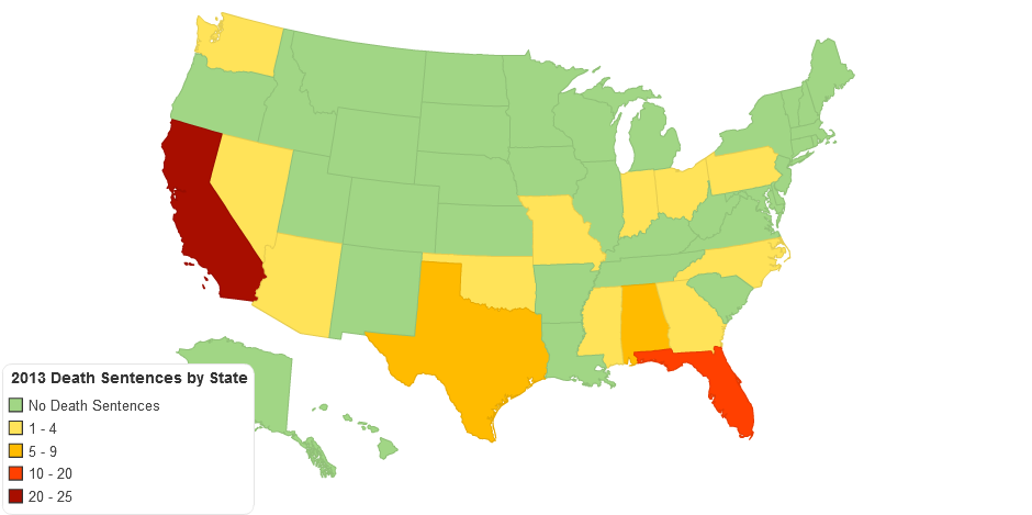 2013 Death Sentences by State