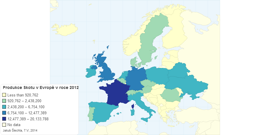 Produkce Skotu V Evrop V Roce 2012