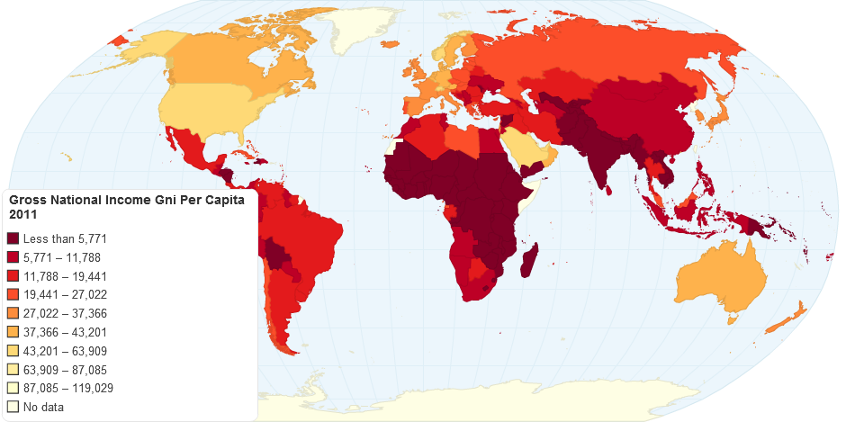 Gross National Income Gni Per Capita 2011