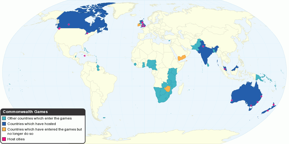 Commonwealth Games: Participants, and Locations of the Games