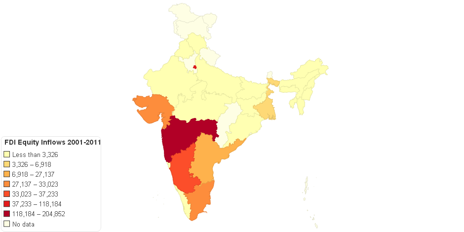 FDI Equity Inflows 2001-2011