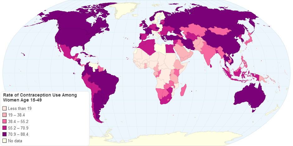 Rate of Contraception Use Among Women Age 15-49