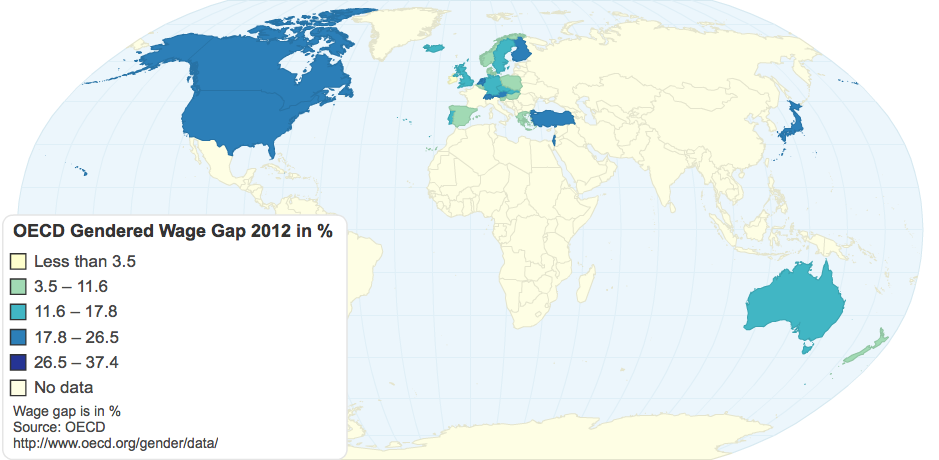 OECd Gendered Wage Gap 2012