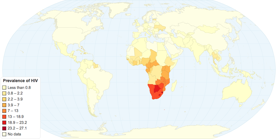 Prevalence of HIV
