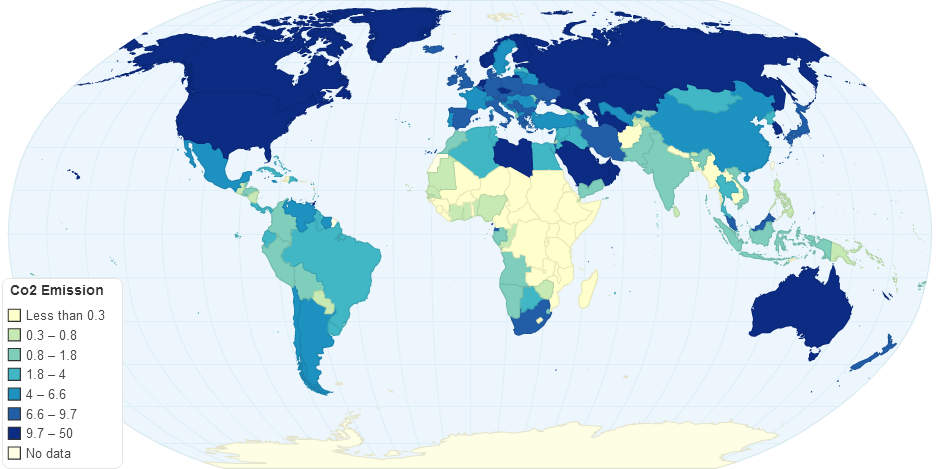 Co2 Emission Metric Ton Per Capita in 2008