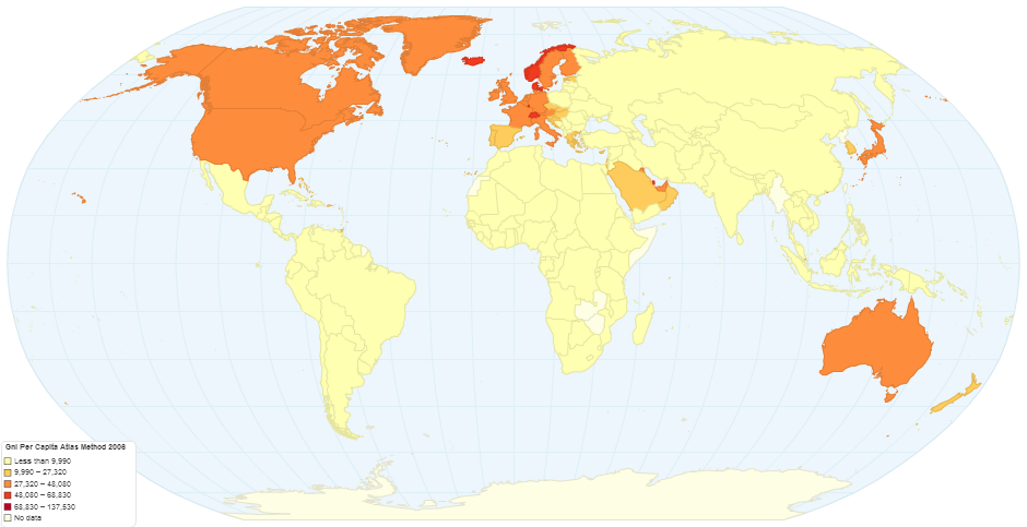 Gni Per Capita Atlas Method 2006