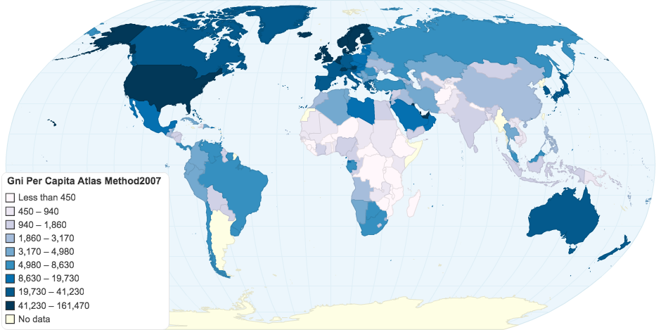 Gni Per Capita Atlas Method2007