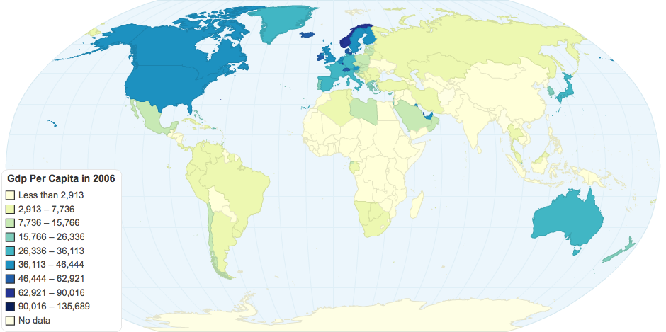 GDP per capita in 2006