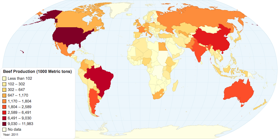 2011 Global Pattern of Beef Production