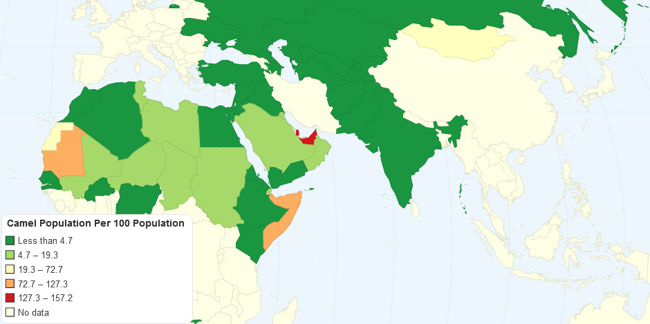 Camel Population Per 100 Population