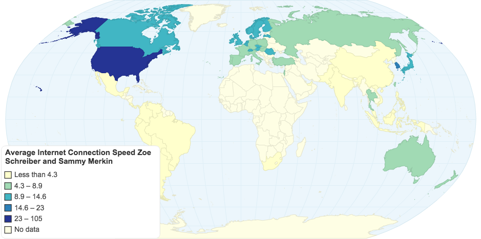 Average Internet Connection Speed Zoe Schreiber and Sammy Merkin