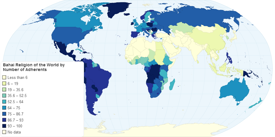 Christianity Adherents by country.