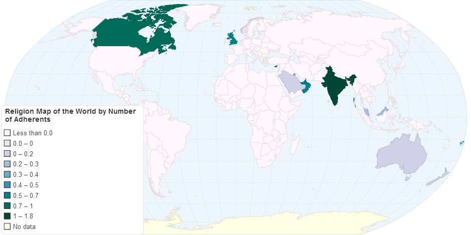 Sikhism Adherents by country
