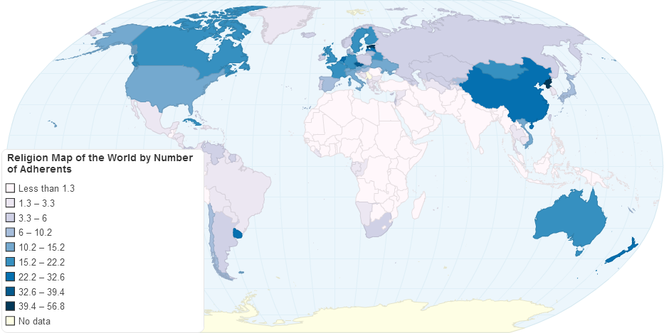 Agnostic Adherents by Country