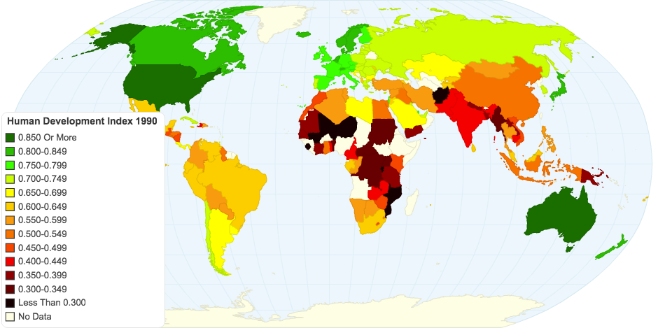 Human Development Index 1990