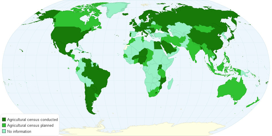 Countries conducted an agricultural census during 2010 round (2006 - 2015)