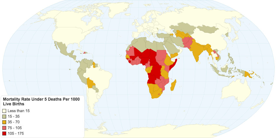 Mortality Rate Under 5 Deaths Per 1000 Live Births