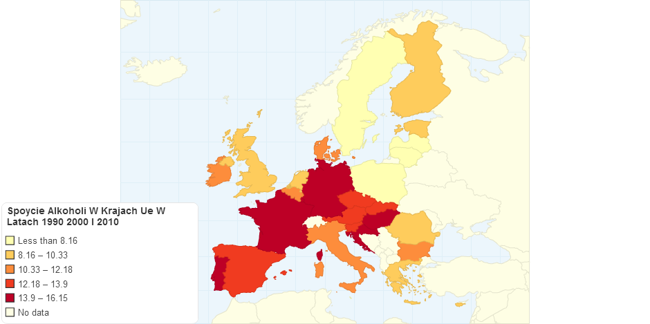Spoycie Alkoholi W Krajach Ue W Latach 1990 2000 I 2010