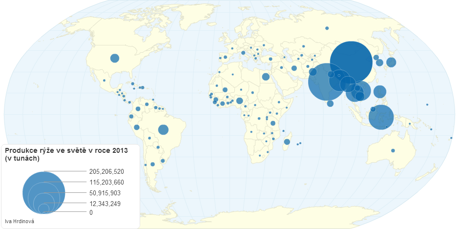 Produkce rýže ve světě