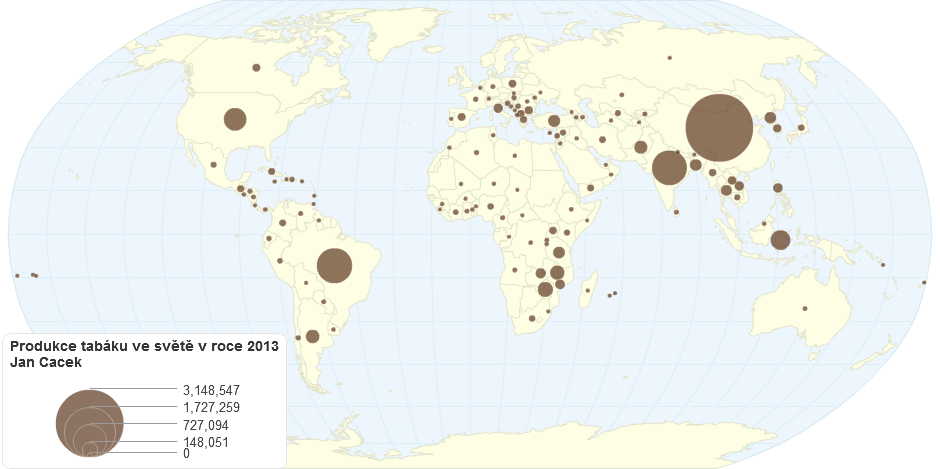 Produkce tabáku ve světě v roce 2013 Jan Cacek