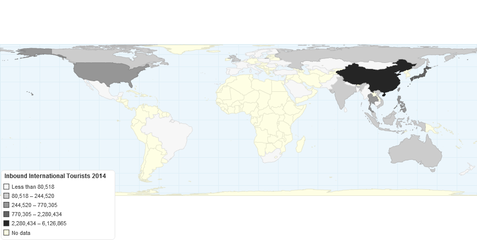 Inbound International Tourists 2014