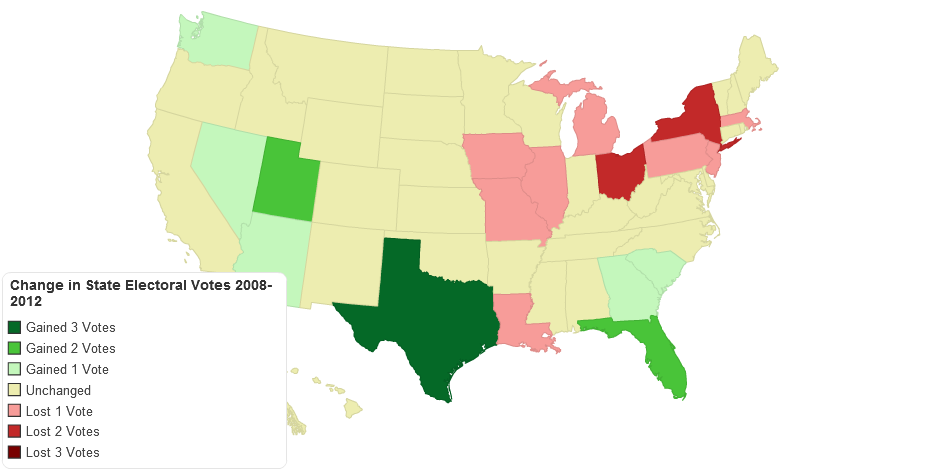 Changes in State Electoral Votes 2008-2012