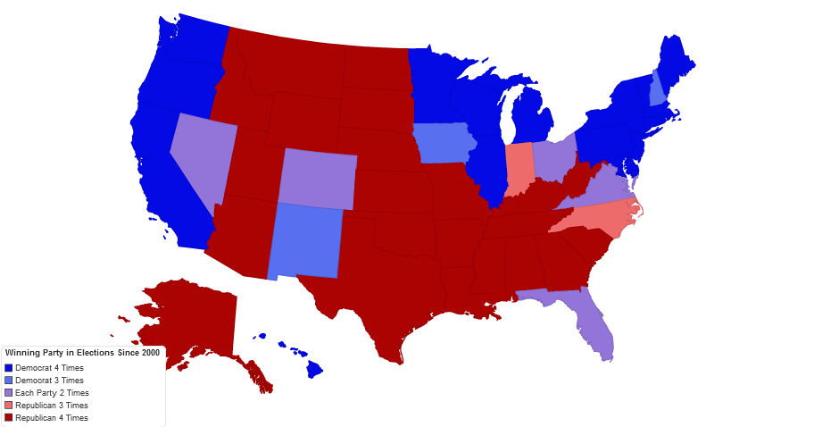 Presidential Election Results 2000-2012