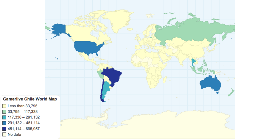 Gamerlive Chile Connections World Map