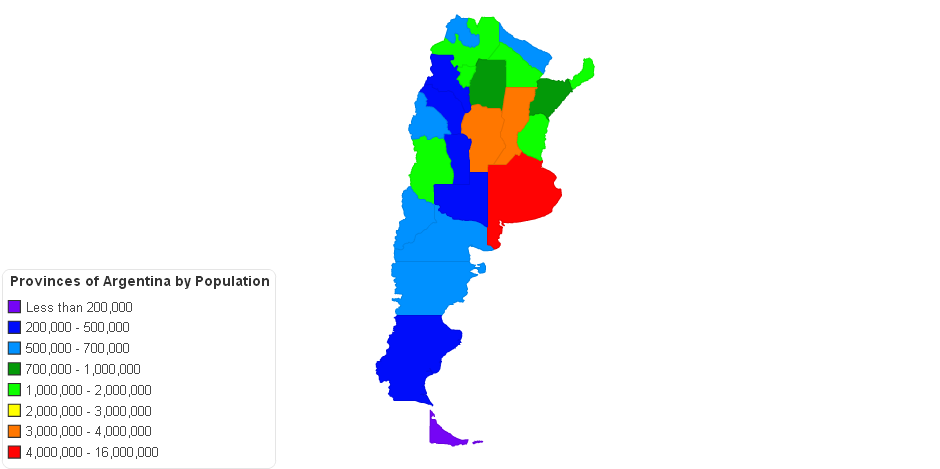 Provinces of Argentina by Population