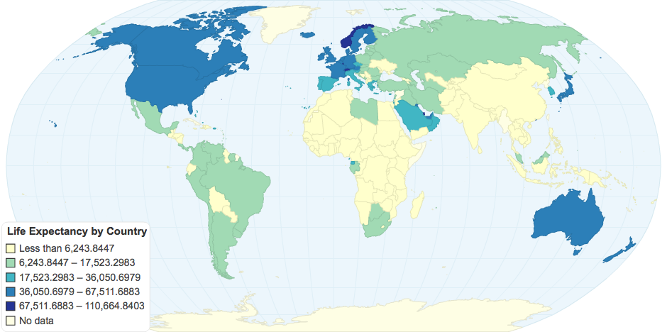 Life Expectancy by Country